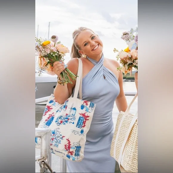 Show Me Your MuMu Light Blue Satin Twist-Halter Midi Dress - Picture 2 of 9